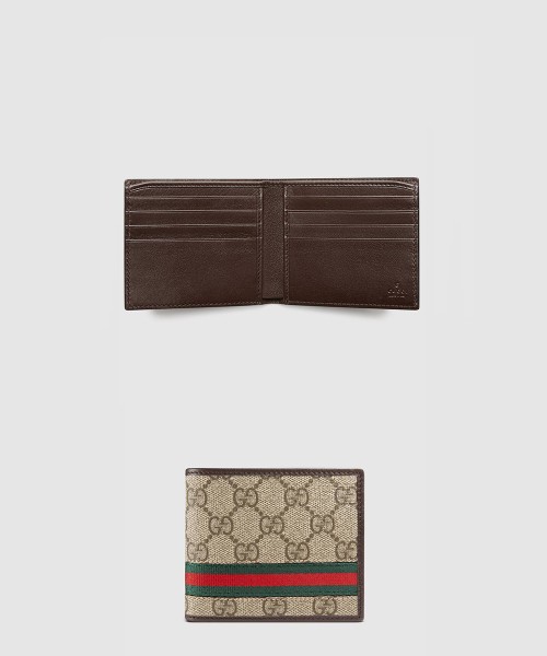 [GUCCI-구찌]GG 수프림 웹 반지갑 ‎138042