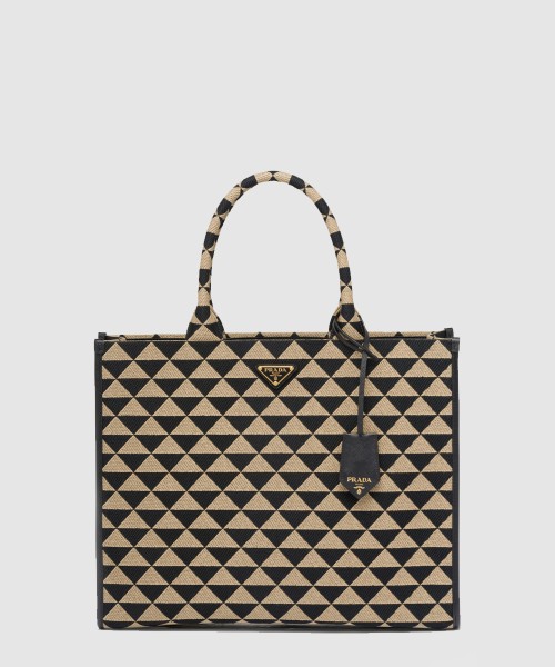 [PRADA-프라다]자카드 패브릭 토트백 1BA356
