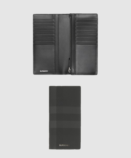 [BURBERRY-버버리]체크 레더 장지갑 80547851