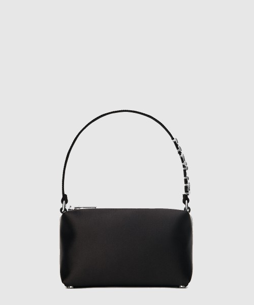 [A.WANG-알렉산더왕]크리스탈 로고 장식 새틴 클러치