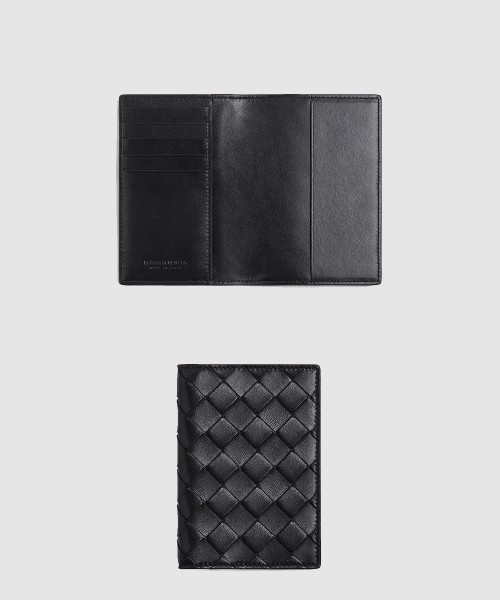 [BOTTEGA-보테가베네타]인트레치아토 플랩 카드 케이스 607482