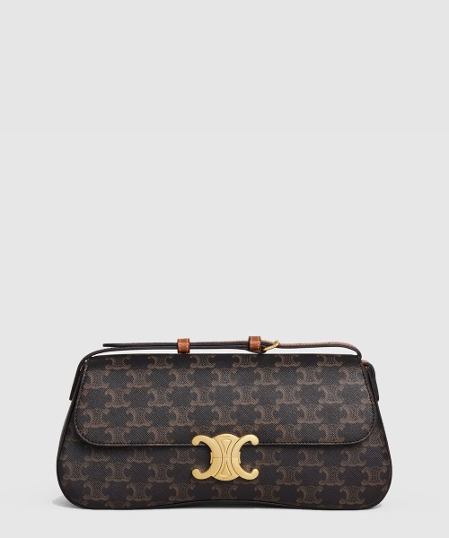 [CELINE-셀린느]롤라 미디엄 로고 엠보 소가죽 클러치 115532