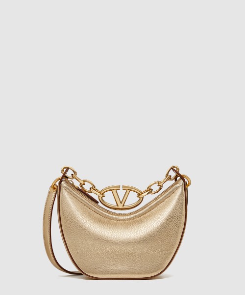 [VALENTINO-발렌티노]미니 체인 메탈릭 소가죽 클러치