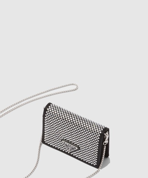 [PRADA-프라다]숄더 스트랩이 달린 시퀸 카드 홀더 1MR024