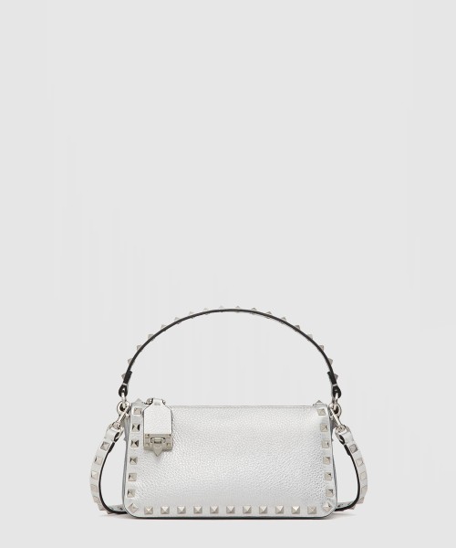 [VALENTINO-발렌티노]스몰 락스터드 그레인 메탈릭 송아지 가죽 크로스 바디백