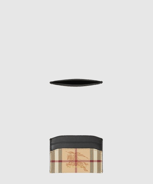 [BURBERRY-버버리]헤이마켓 체크캔버스 레더 카드 케이스 80328661