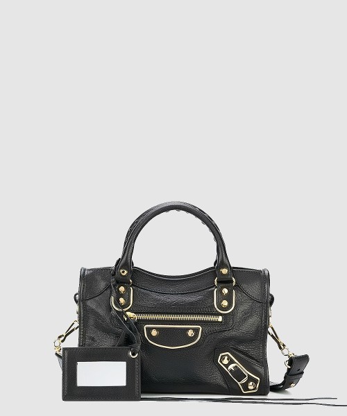 [BALENCIAGA-발렌시아가]메탈릭 시티백 샤이니 고트 미니 390160