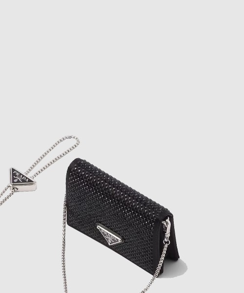 [PRADA-프라다]숄더 스트랩이 달린 시퀸 카드 홀더 1MR024