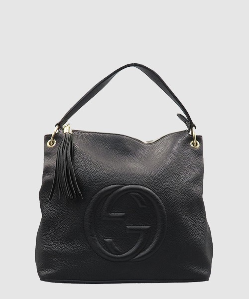 [GUCCI-구찌]GG 레더 태슬 소호 숄더백 408825