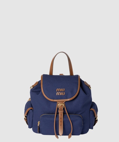 [MIUMIU-미우미우]캔버스 및 가죽 백팩 5BZ042