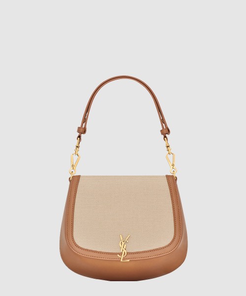 [SAINT LAURENT-생로랑]캔버스 소재 voltaire 탑 핸들백 818896