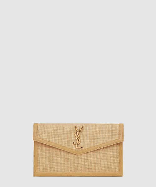 [SAINT LAURENT-생로랑]마이크로 라피아 소재의 UPTOWN 파우치 565739