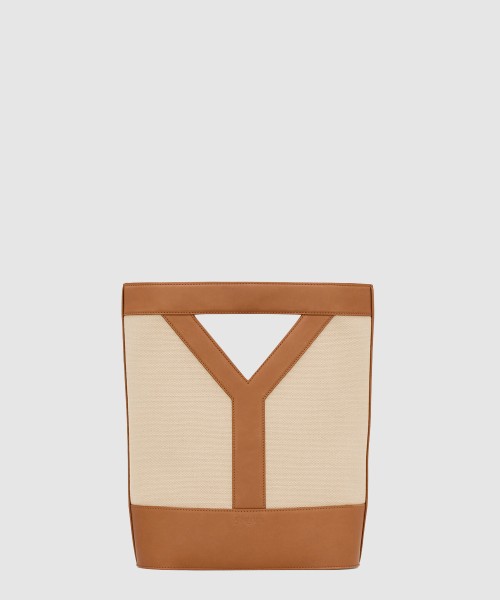 [SAINT LAURENT-생로랑]캔버스와 가죽 소재의 Y 스몰 버킷백 808224