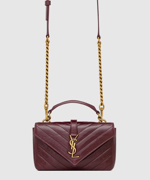 [SAINT LAURENT-생로랑]유광 가죽 소재의 COLLEGE 미니 779430