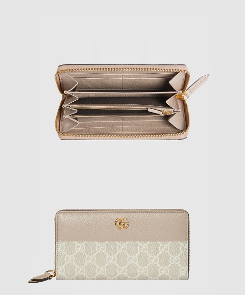 [GUCCI-구찌]GG 마몽 바이컬러 지퍼 지갑 456117